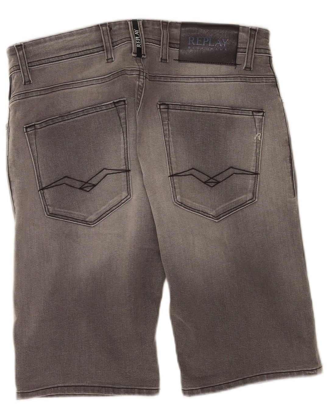 Pantaloni scurți pentru bărbați Replay Larston Denim W30, bumbac gri mediu