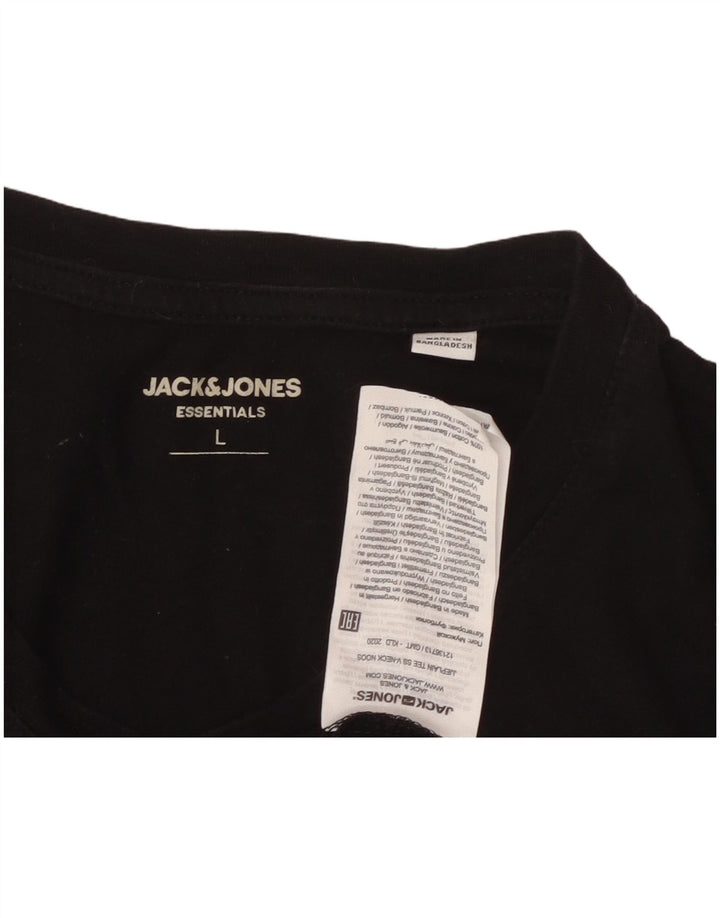 JACK & JONES Tricou pentru bărbați Top mare din bumbac negru