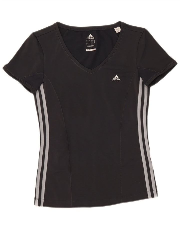 Tricou Adidas Climacool pentru femei Top UK 8 Small Gri Poliester