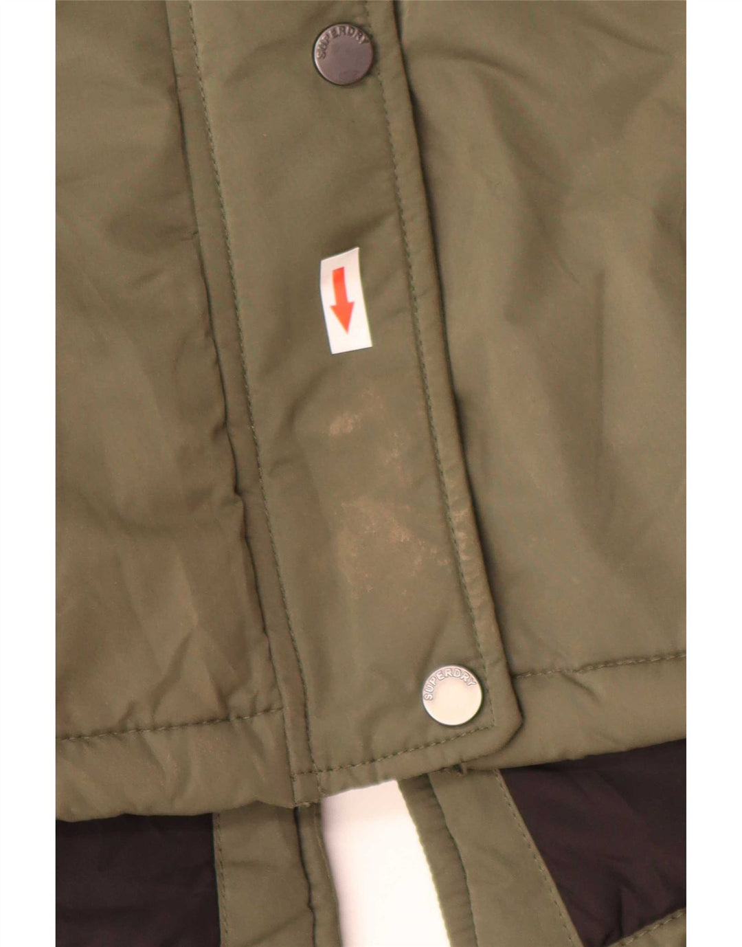 Jachetă Parka cu glugă Superdry pentru femei UK 8 Small Kaki Poliester