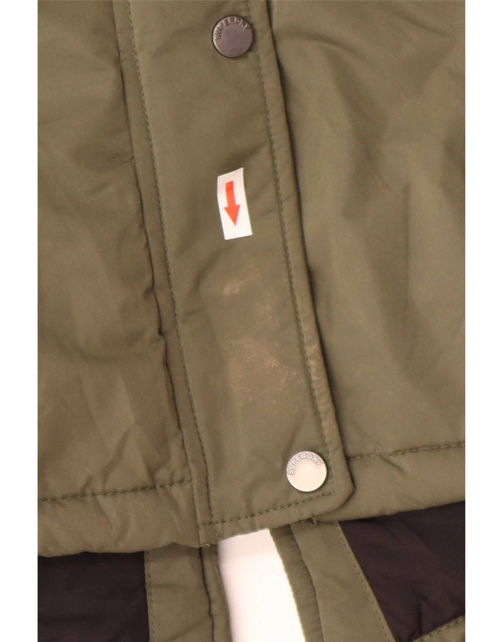 Jachetă Parka cu glugă Superdry pentru femei UK 8 Small Kaki Poliester