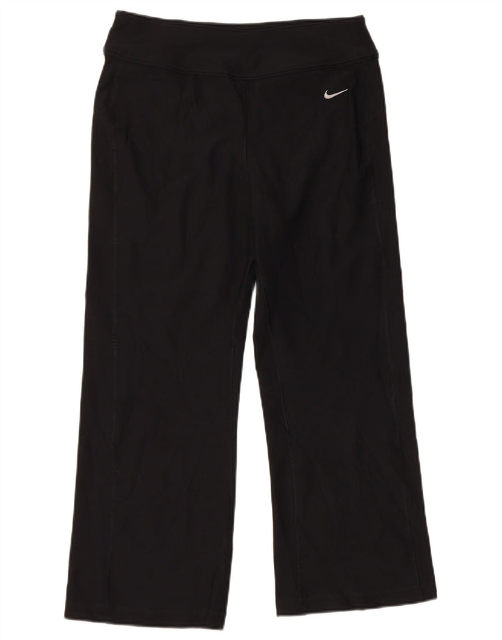 Pantaloni de trening Capri Nike pentru femei US 4/6 Poliester negru mic
