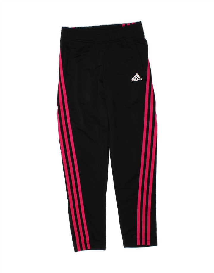 ADIDAS Girls Tracksuit Trousers 9-10 Years  Black Polyester Vintage Adidas and Second-Hand Adidas from Messina Hembry 