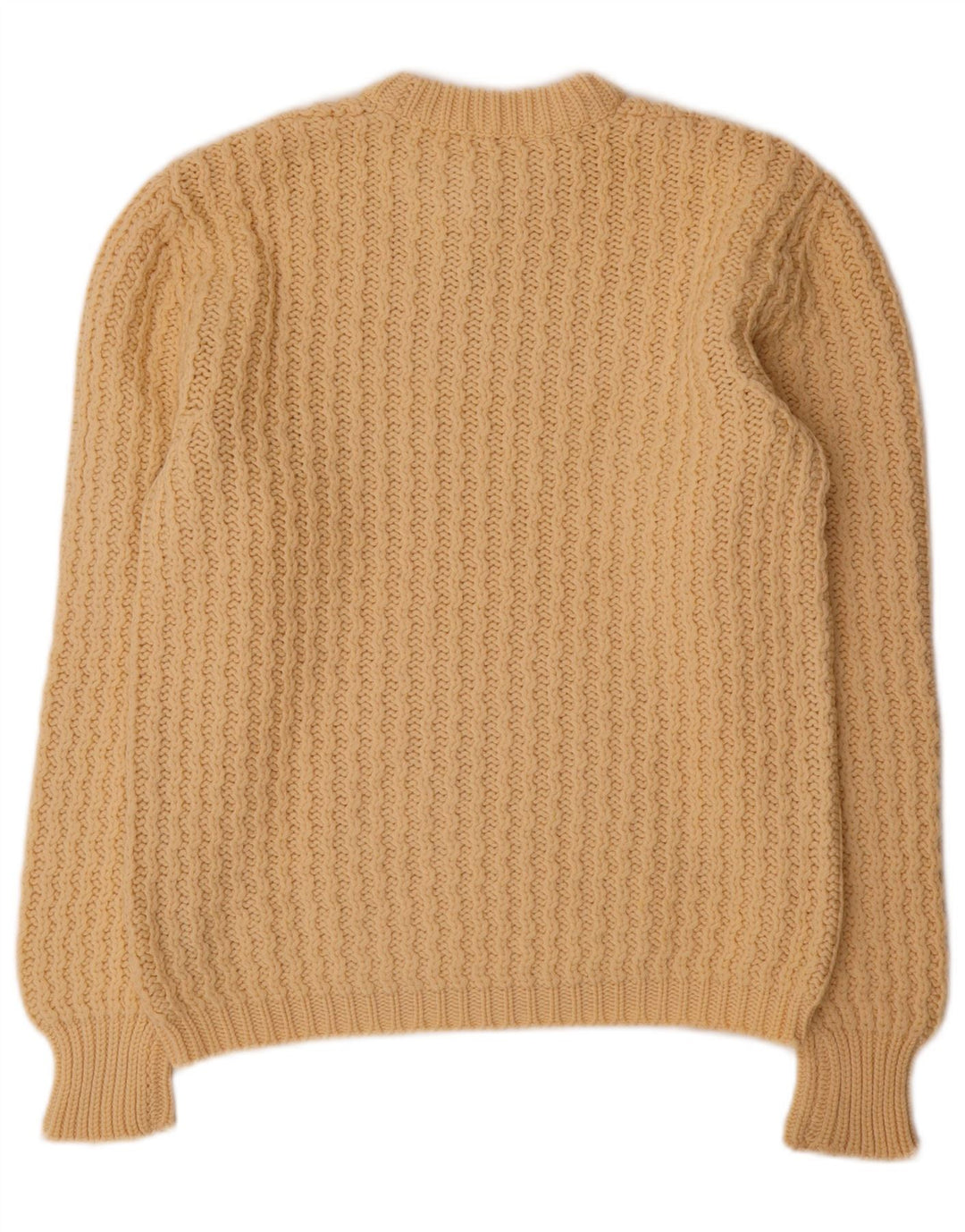 Pulover VINTAGE pentru femei cu decolteu rotund UK 14 Bej mediu