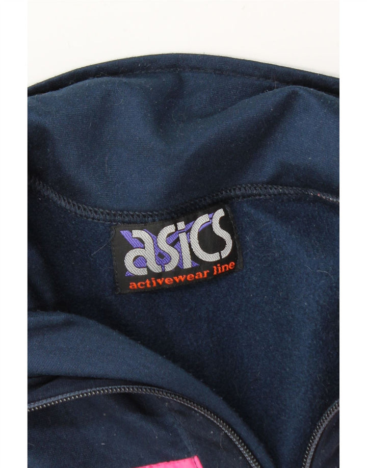 Pulover ASICS pentru bărbați, cu grafică, cu fermoar și gât, gri mediu