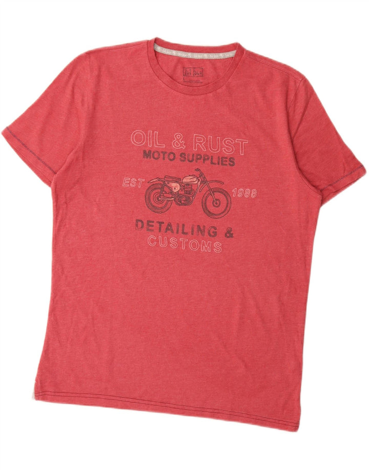 FAT FACE Tricou grafic pentru bărbați Top mare bumbac roșu