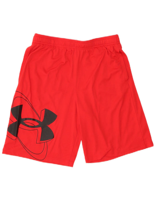 Pantaloni scurți sport Under Armour pentru băieți, cu grafică largi, 13-14 ani, XL, roșu