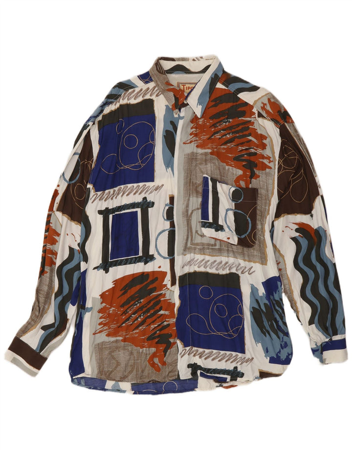 Cămașă pentru bărbați Tipo' S cu model abstract, viscoză mare, multicoloră