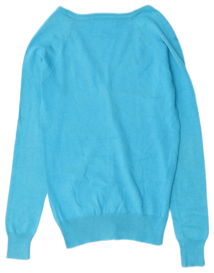 Pulover cardigan pentru femei ZARA UK 10 mic, albastru, bumbac