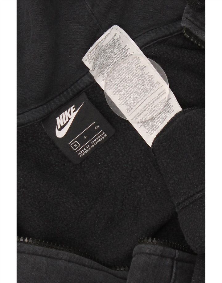 Pulover Nike pentru bărbați, cu fermoar, bumbac, negru