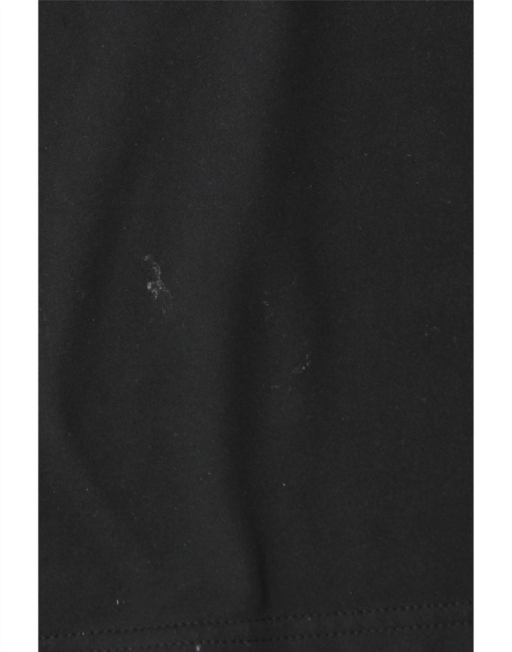 Top de trening pentru bărbați Dri Fit, cu fermoar și gât, negru, colorblock