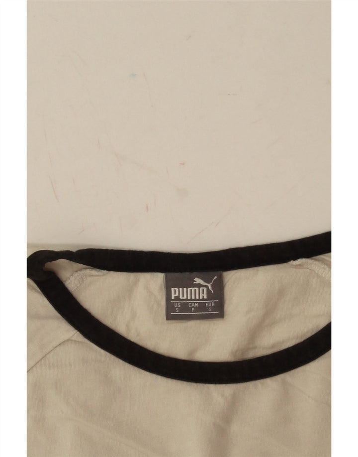 PUMA Womens Graphic T-Shirt Top UK 10 Small Off White Vintage Puma and Second-Hand Puma from Messina Hembry 