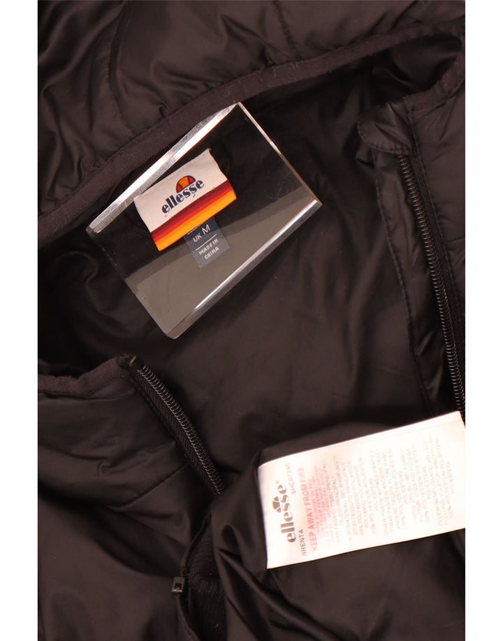 Jachetă căptușită cu glugă pentru bărbați Ellesse UK 38 Medium Black Colorblock Poliamidă