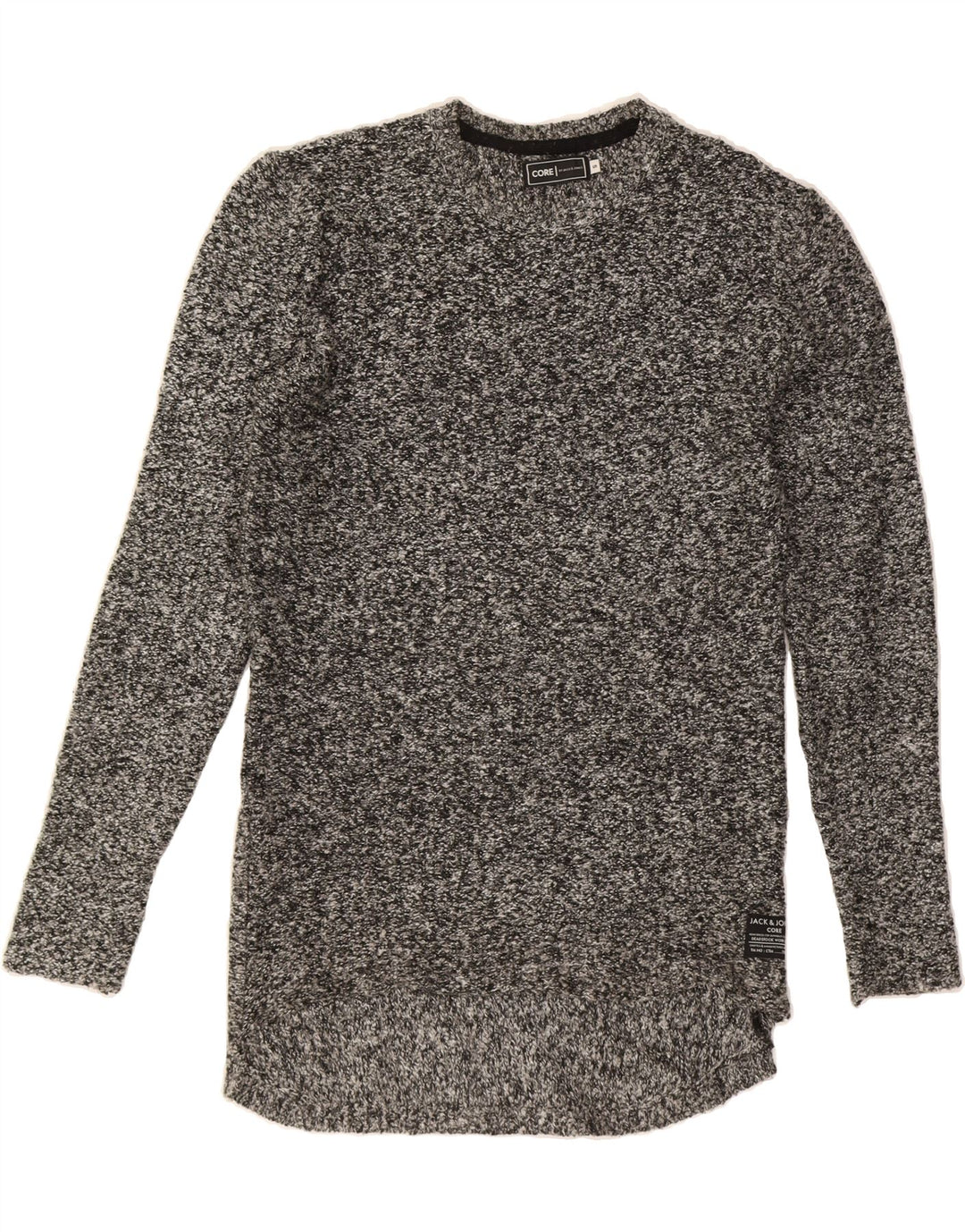 JACK & JONES Mens Crew Neck Jumper Sweater Small Grey Flecked Acrylic Vintage Jack & Jones and Second-Hand Jack & Jones from Messina Hembry 