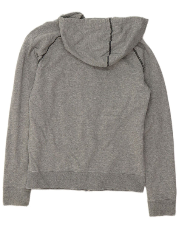 Russell Athletic Pulover cu capota cu fermoar cu grafic pentru femei UK 14 mare bumbac gri