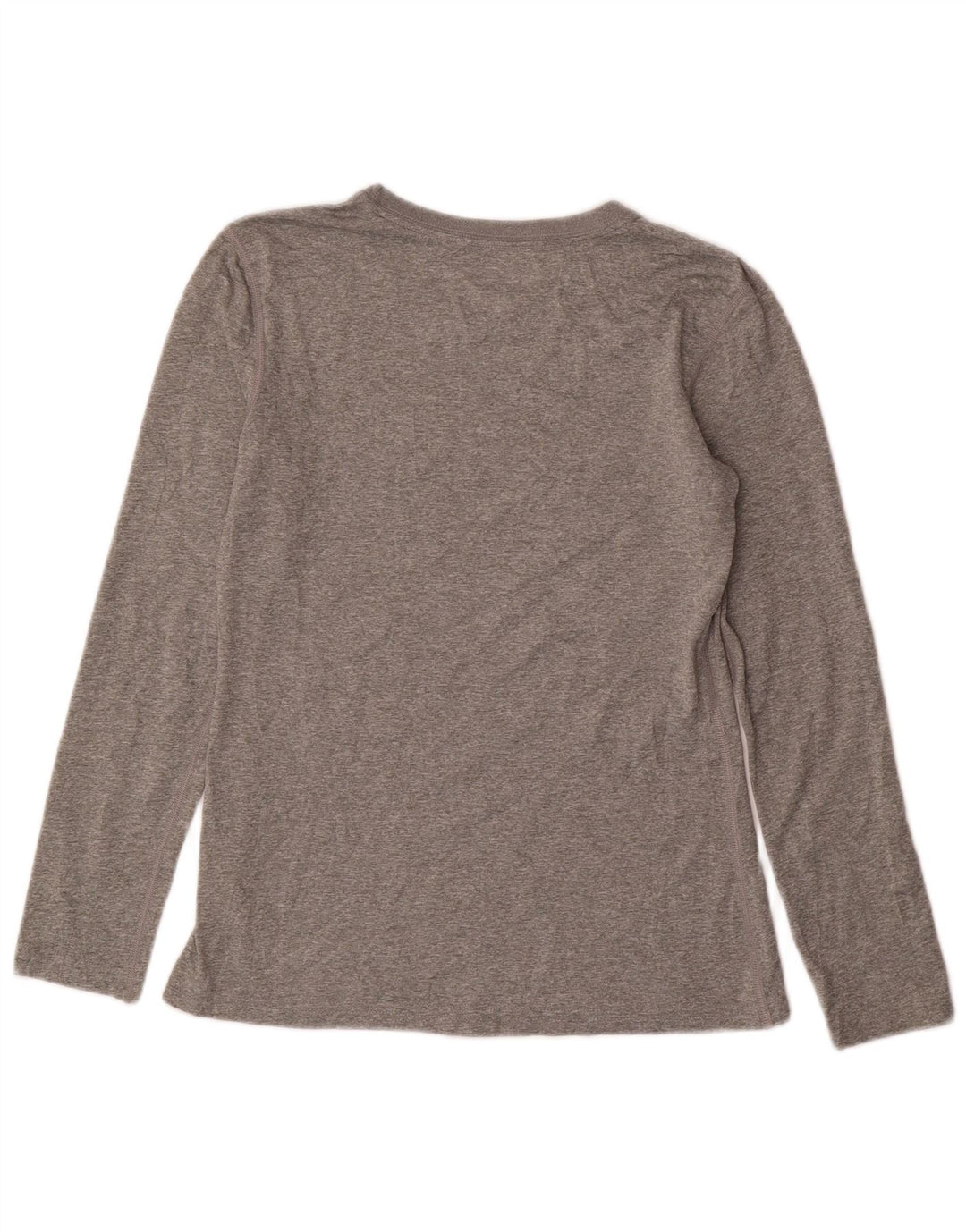 Nike Dri Fit Regular Fit Top cu mânecă lungă UK 10 Small Gri Poliester