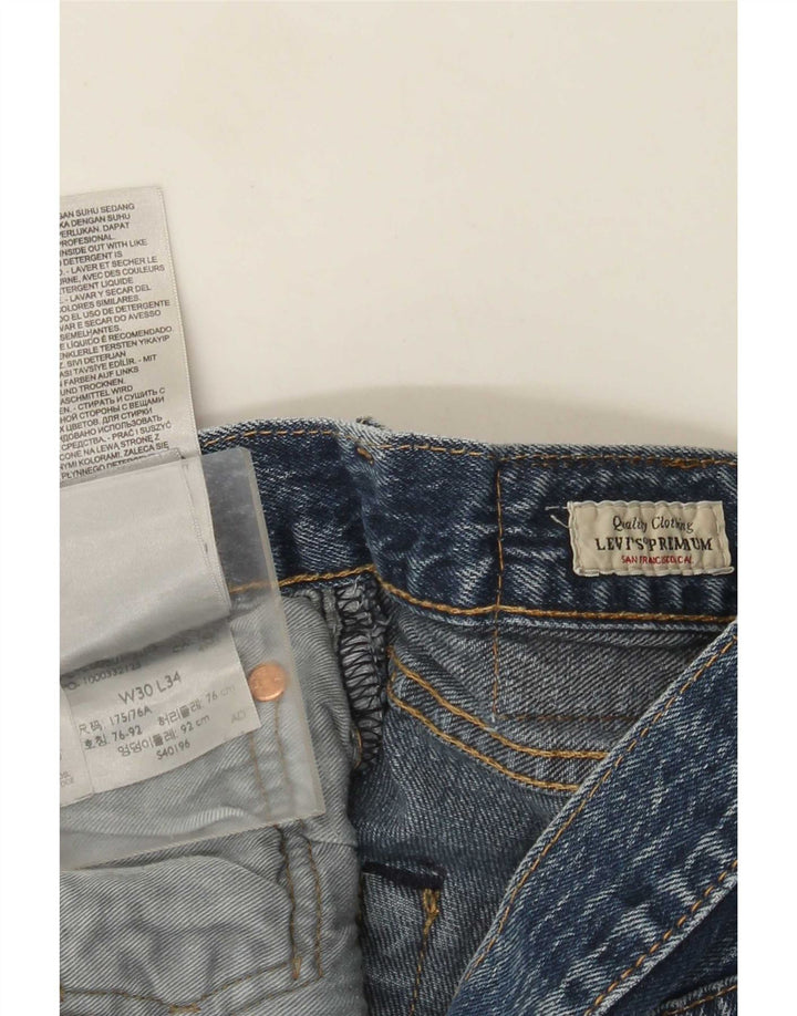 Blugi drepti pentru bărbați Levi's W30 L34 Bumbac albastru