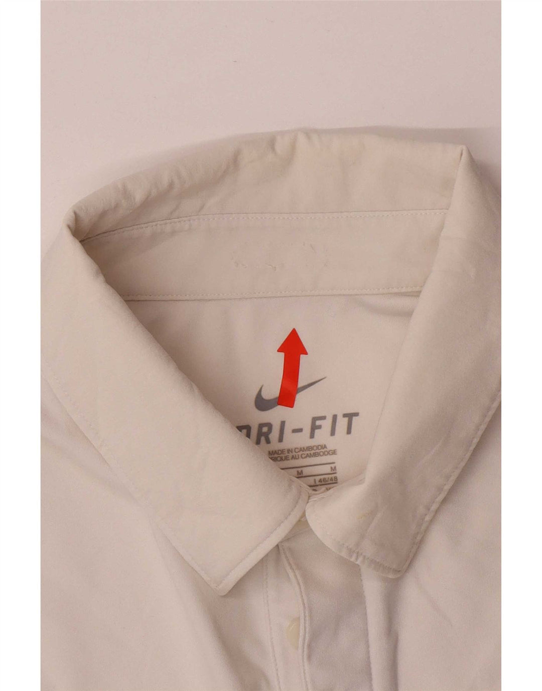 Tricou polo Nike Dri Fit pentru bărbați Marea Britanie 38/40 Poliester color bloc alb mediu