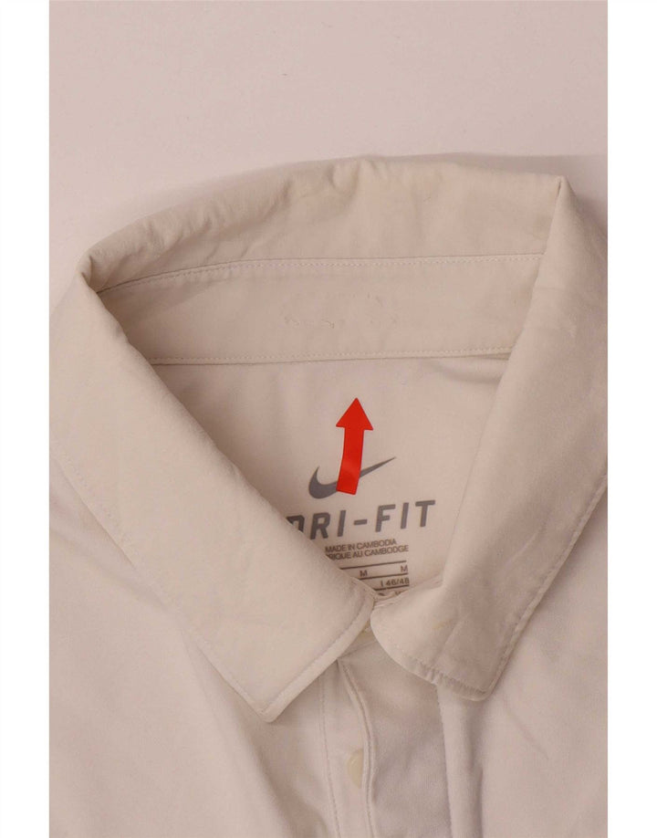 Tricou polo Nike Dri Fit pentru bărbați Marea Britanie 38/40 Poliester color bloc alb mediu