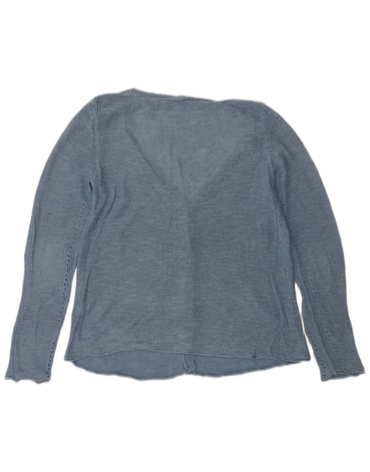 WHITE STUFF Pulover cardigan pentru femei UK 10 Small Blue Linen