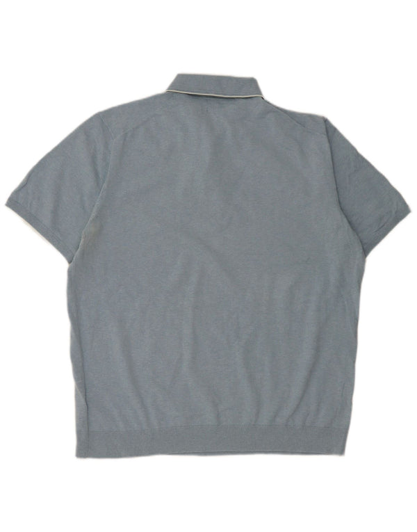 Tricou polo pentru bărbați Marks & Spencer XL, bumbac albastru