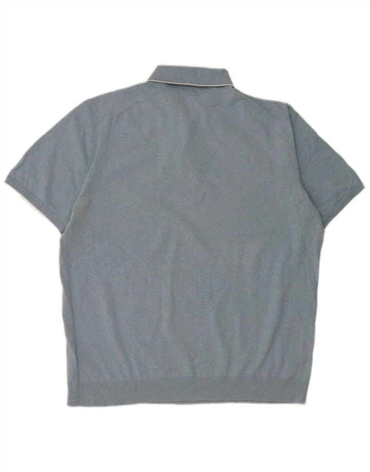 Tricou polo pentru bărbați Marks & Spencer XL, bumbac albastru