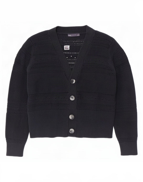 Pulover cardigan pentru femei Marks & Spencer UK 16 mare bumbac bleumarin