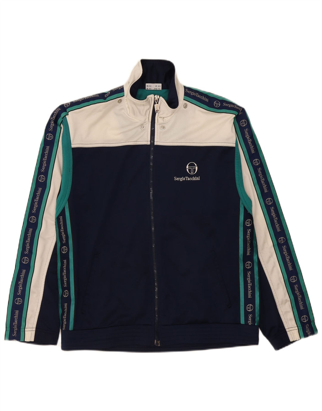 Jachetă de top pentru trening pentru bărbați Sergio Tacchini IT 46 Small Bleumarin Colorblock