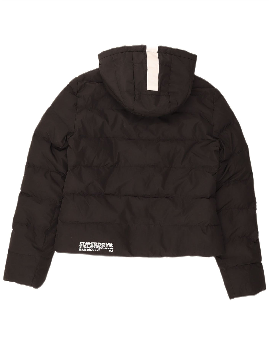Jachetă căptușită cu glugă supradimensionată Superdry pentru femei UK 8 Small Black