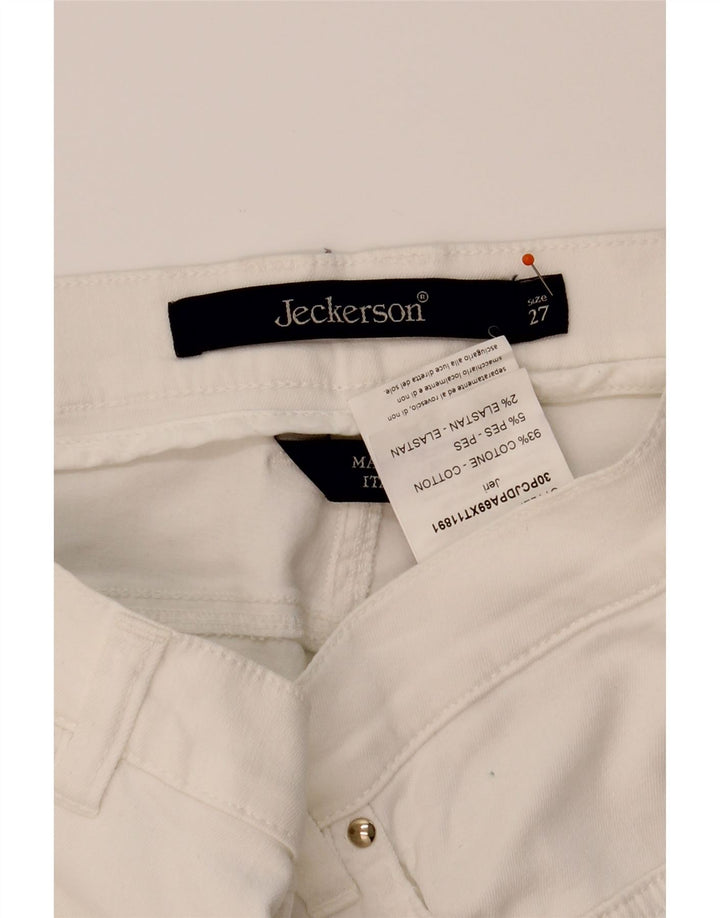 JECKERSON Womens Straight Jeans W27 L27 White Cotton Vintage Jeckerson and Second-Hand Jeckerson from Messina Hembry 