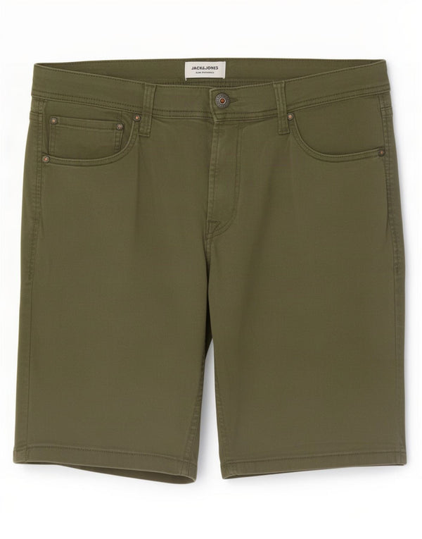 Jack & Jones Mens Casual Shorts XL W38 Green Cotton