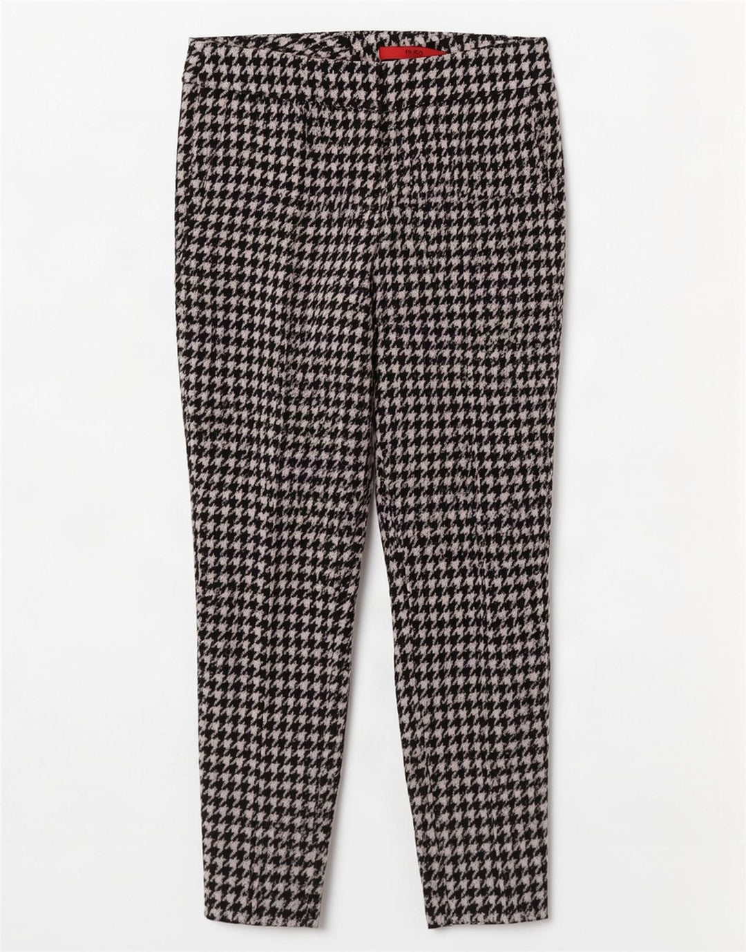 Pantaloni cropped slim pentru femei Hugo Boss L28 L26 picior de găin negru