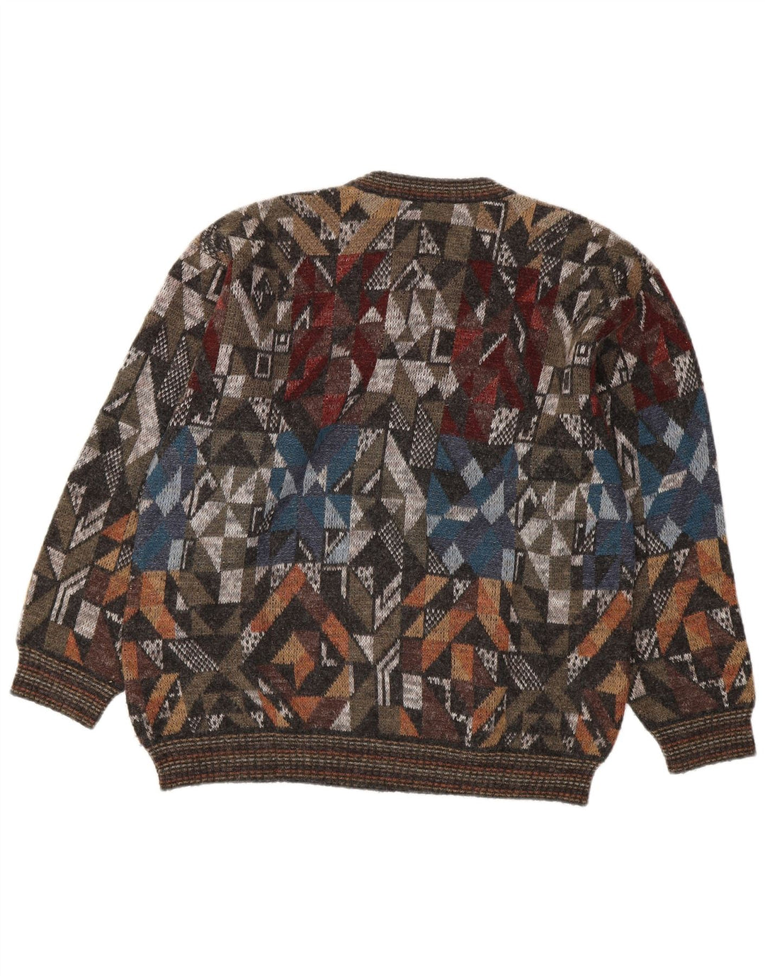 Pulover cu gât rotund pentru bărbați Suspans IT 48 Mediu Multicolor Geometric