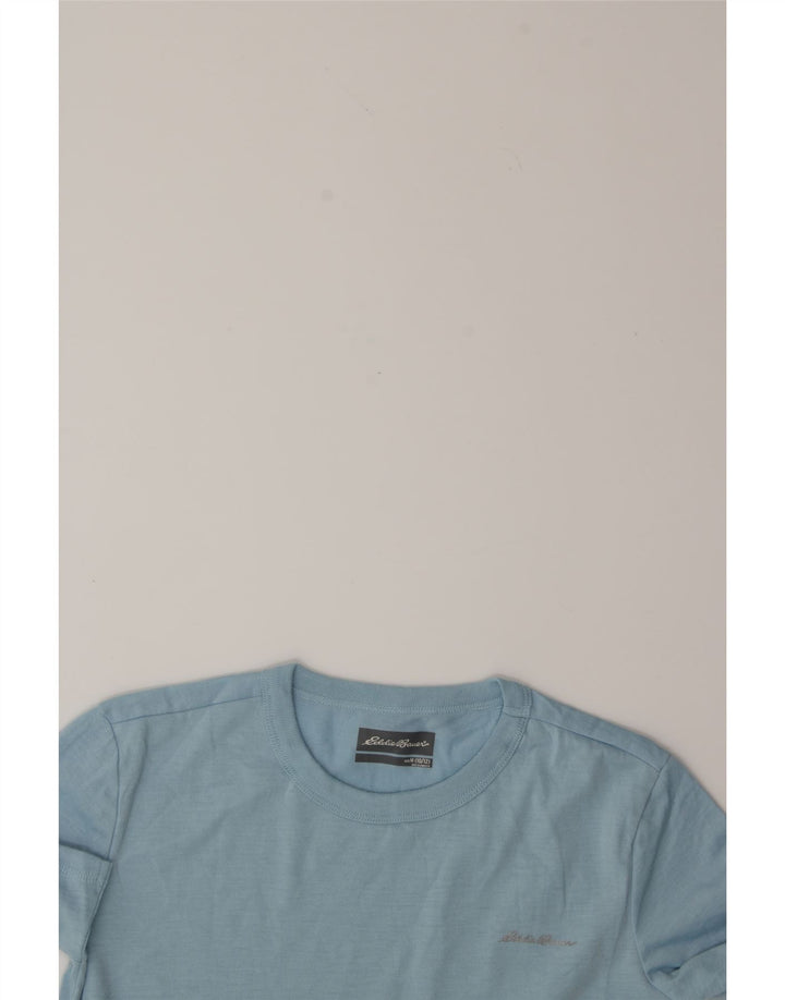 EDDIE BAUER Boys T-Shirt Top 10-11 Years Medium Blue Polyester Vintage Eddie Bauer and Second-Hand Eddie Bauer from Messina Hembry 