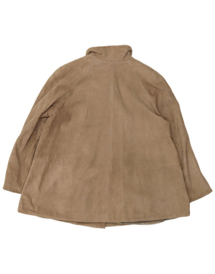 Jacheta de piele intoarsa pentru femei VINTAGE UK 10 Mic din piele bej