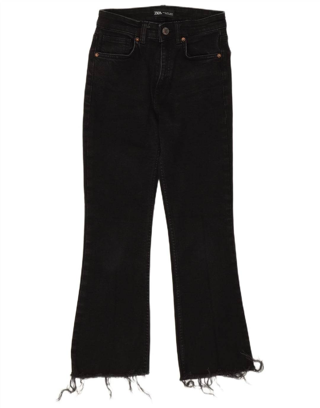 Blugi Zara Femei Bootcut EU 36 XS W26 L25 Negri