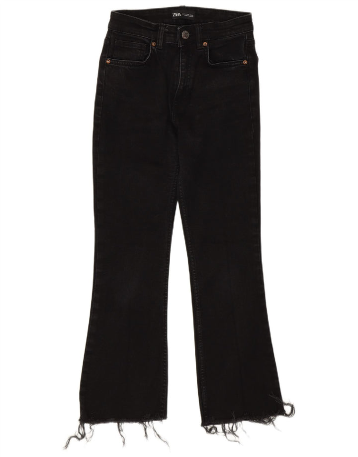Blugi Zara Femei Bootcut EU 36 XS W26 L25 Negri