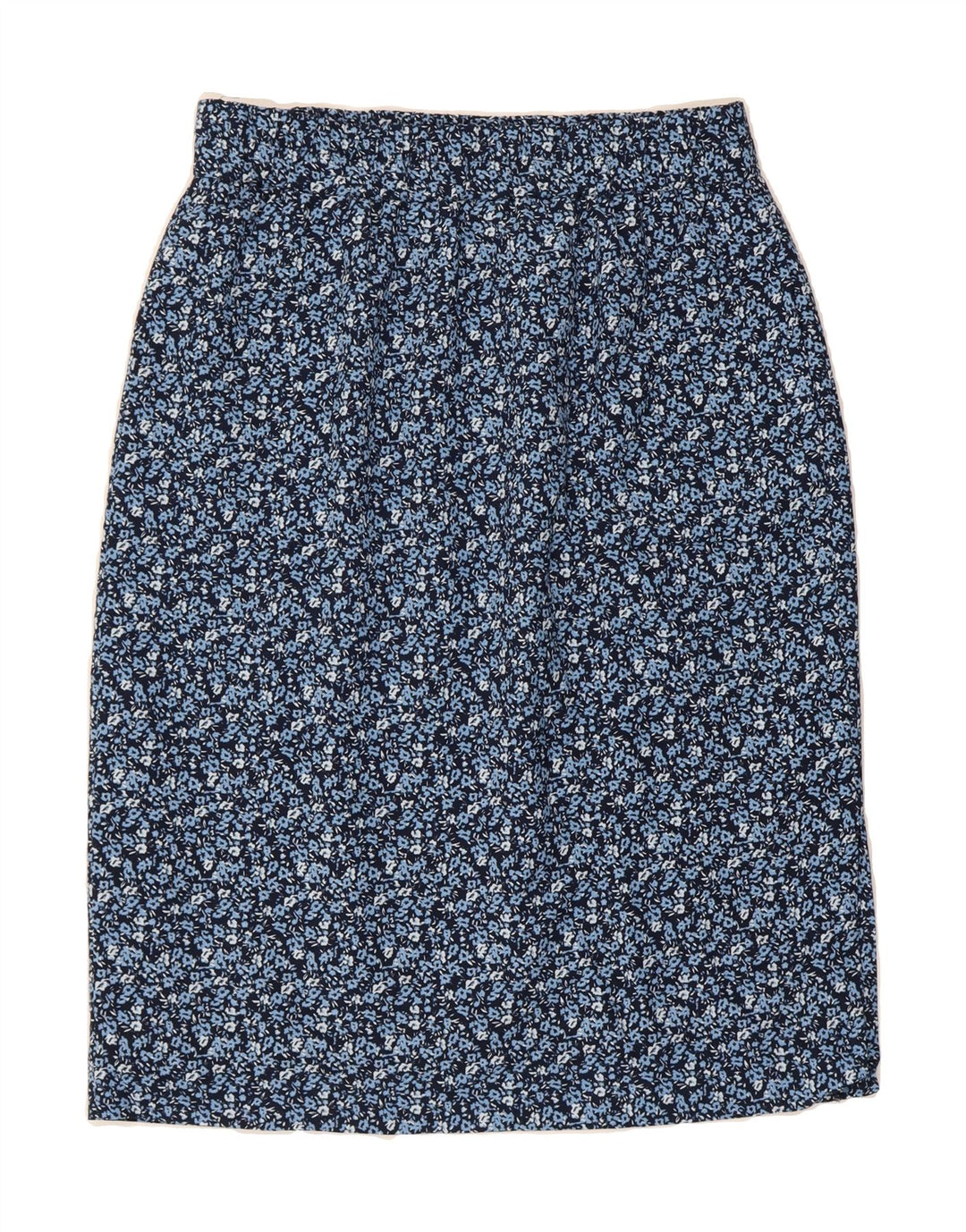 J. CREW Womens Pencil Skirt Medium W32  Navy Blue Floral Polyester Vintage J. Crew and Second-Hand J. Crew from Messina Hembry 