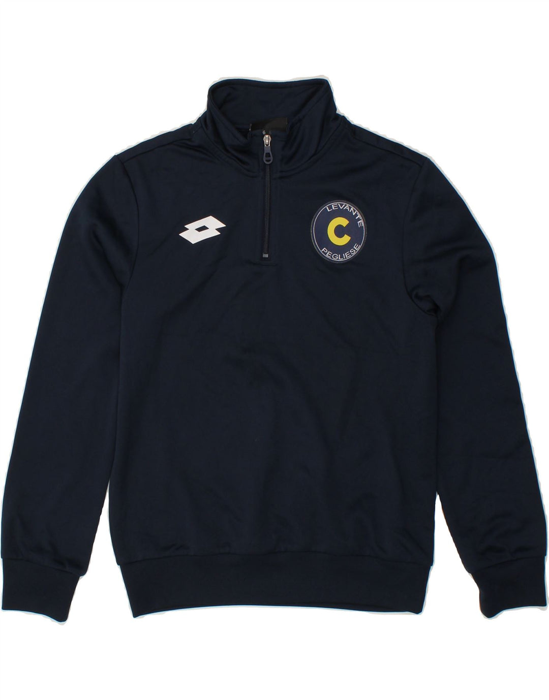 LOTTO Boys Zip Neck Pullover Tracksuit Top 13-14 Years Large Navy Blue Vintage Lotto and Second-Hand Lotto from Messina Hembry 