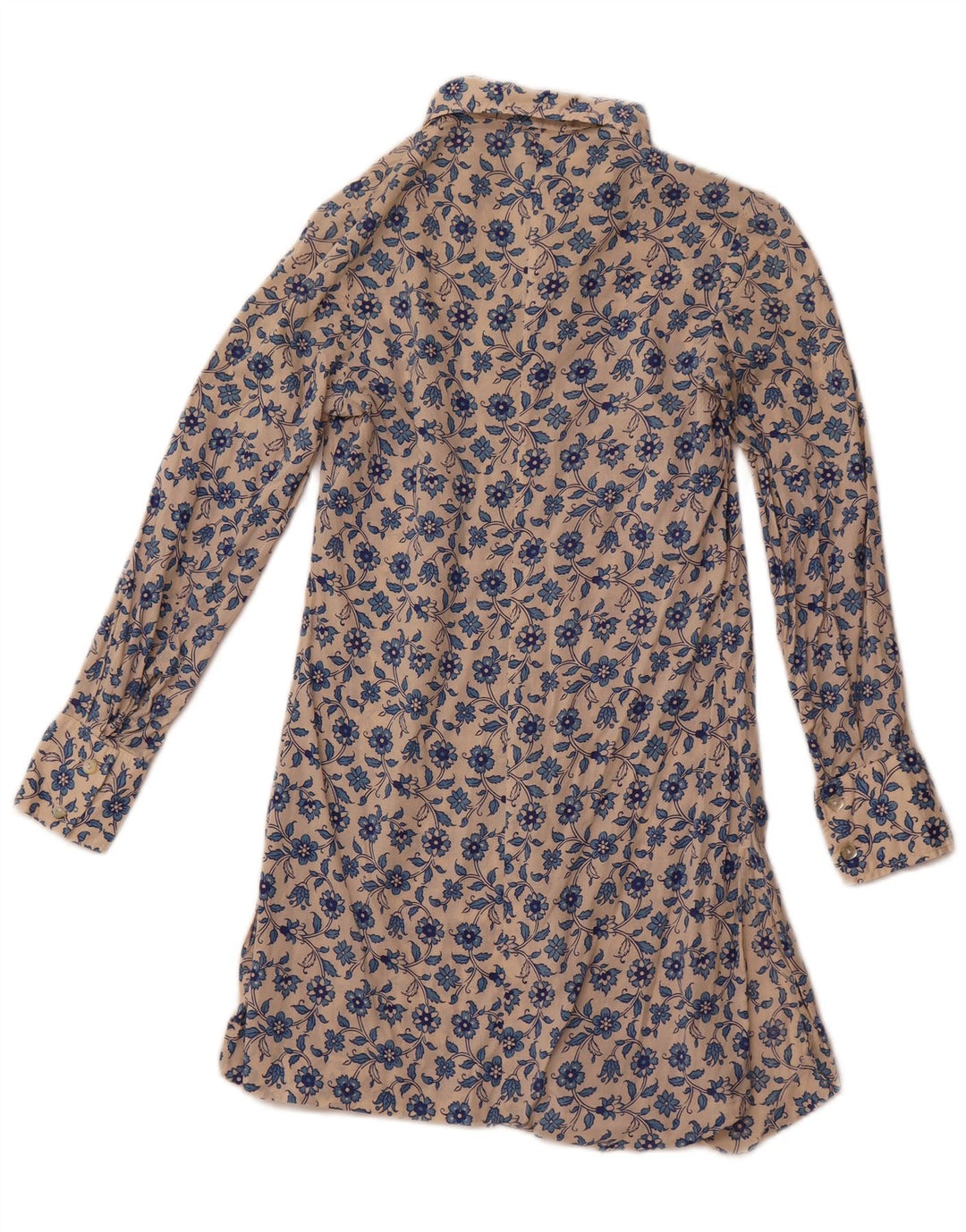 Rochie cămașă pentru femei LEONE IT 42 Medium Alb catifelat Floral