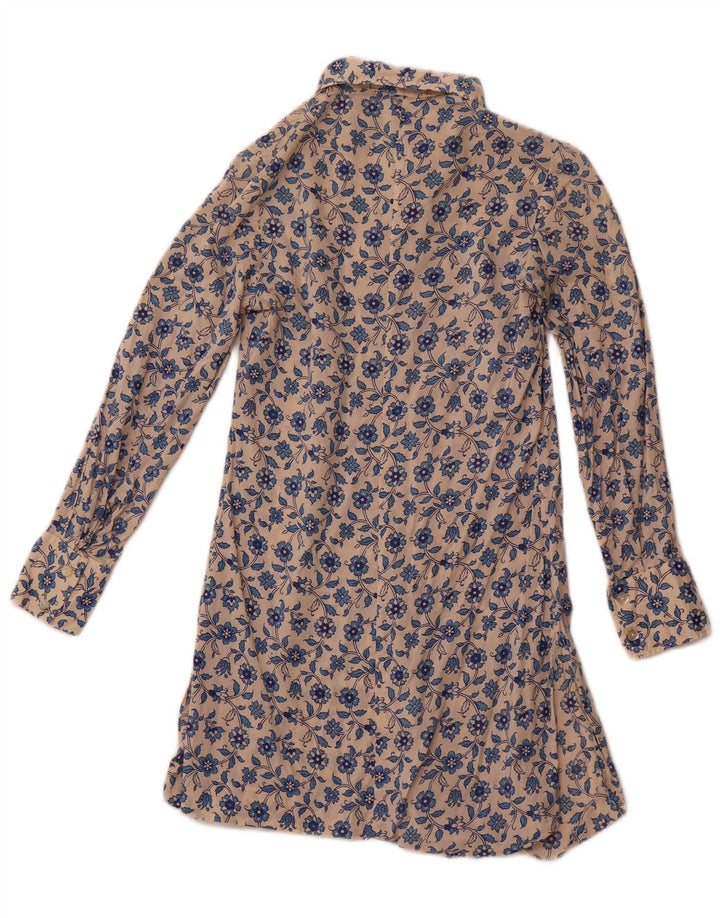 Rochie cămașă pentru femei LEONE IT 42 Medium Alb catifelat Floral