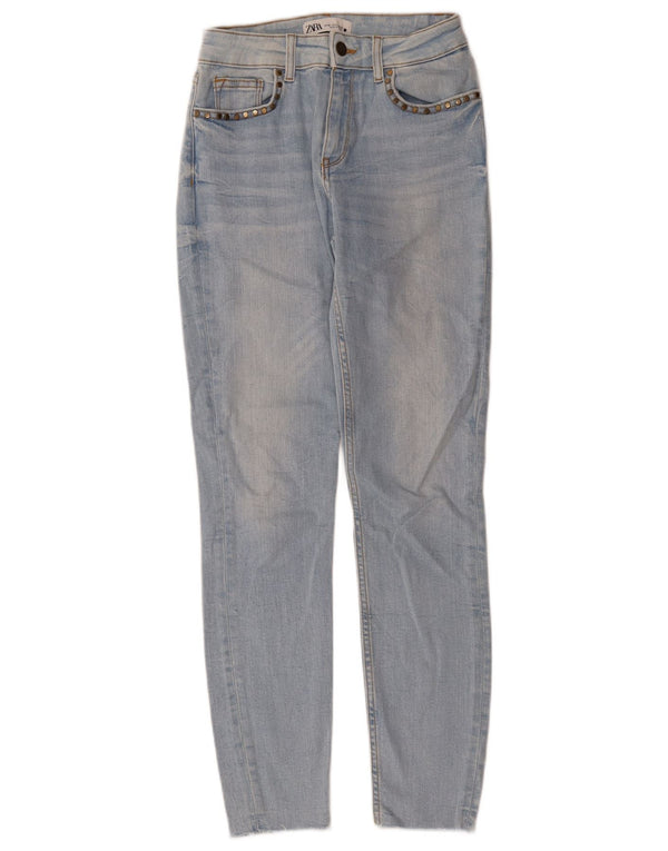 Zara Womens Skinny Jeans EU 36 XS W26 L28 Blue Cotton