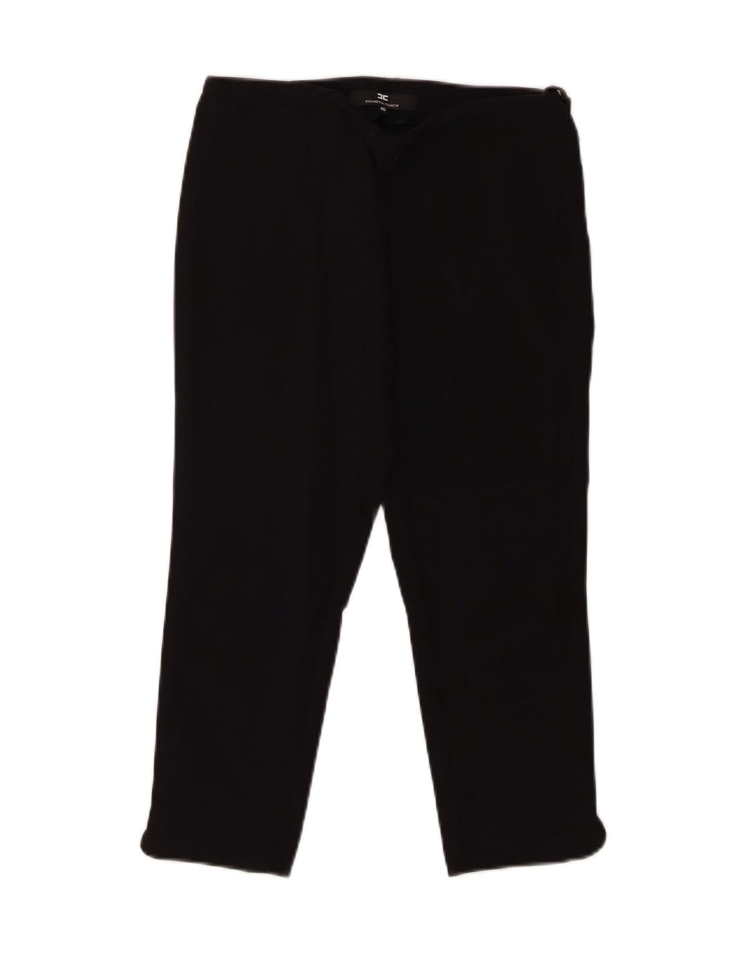ELISABETTA FRANCHI Womens Capri Trousers EU 40 Medium W30 L21 Black