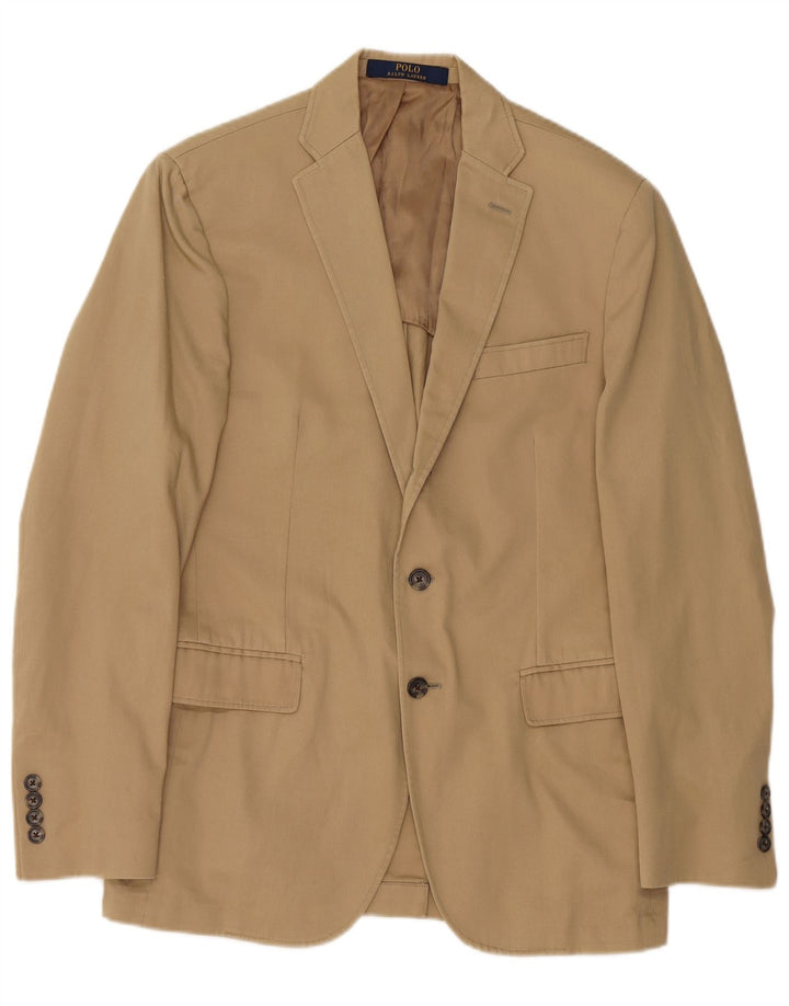 Jachetă pentru bărbați Ralph Lauren cu 2 nasturi, UK 40, bumbac, bej mediu