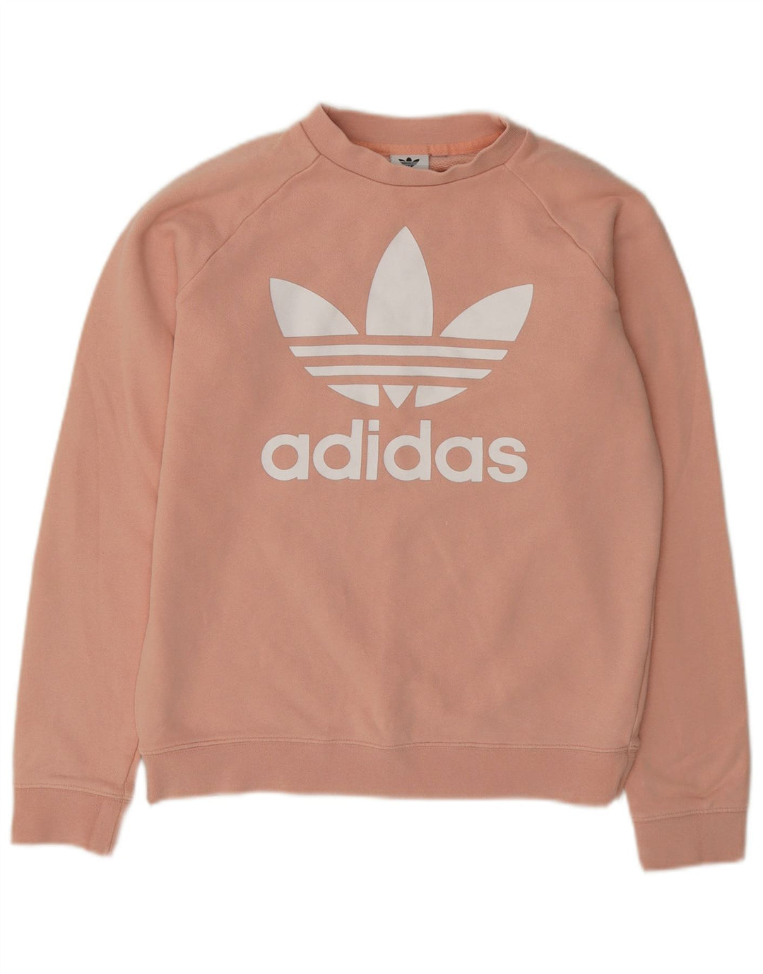 Pulover de hanorac grafic Adidas pentru femei UK 14 Roz mediu