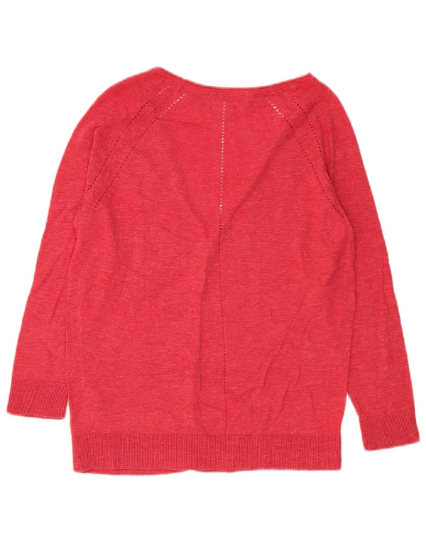 Pulover cardigan pentru femei Fat Face UK 10 Bumbac cu pete roșii mici