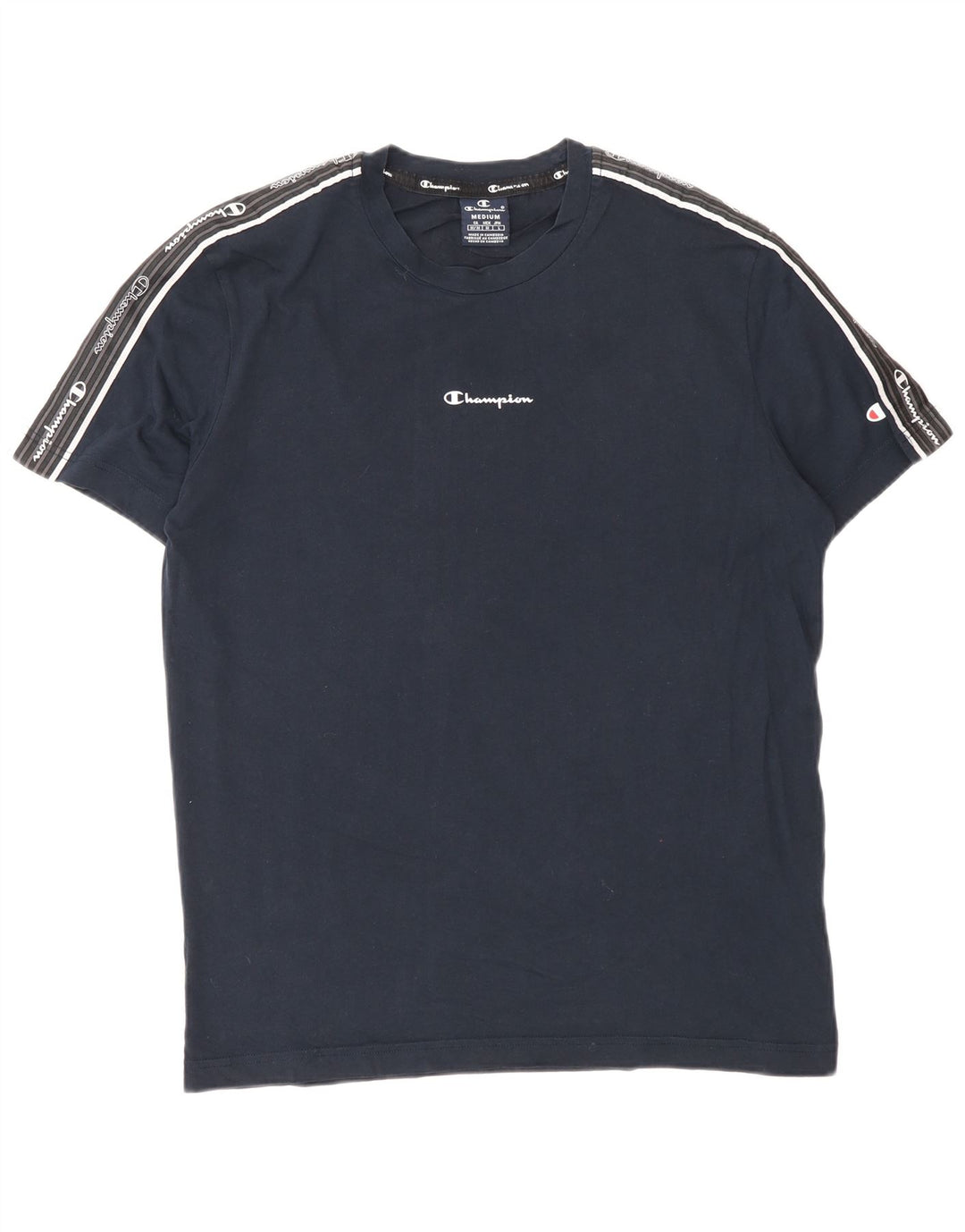 Tricou grafic pentru bărbați Champion Top mediu din bumbac bleumarin