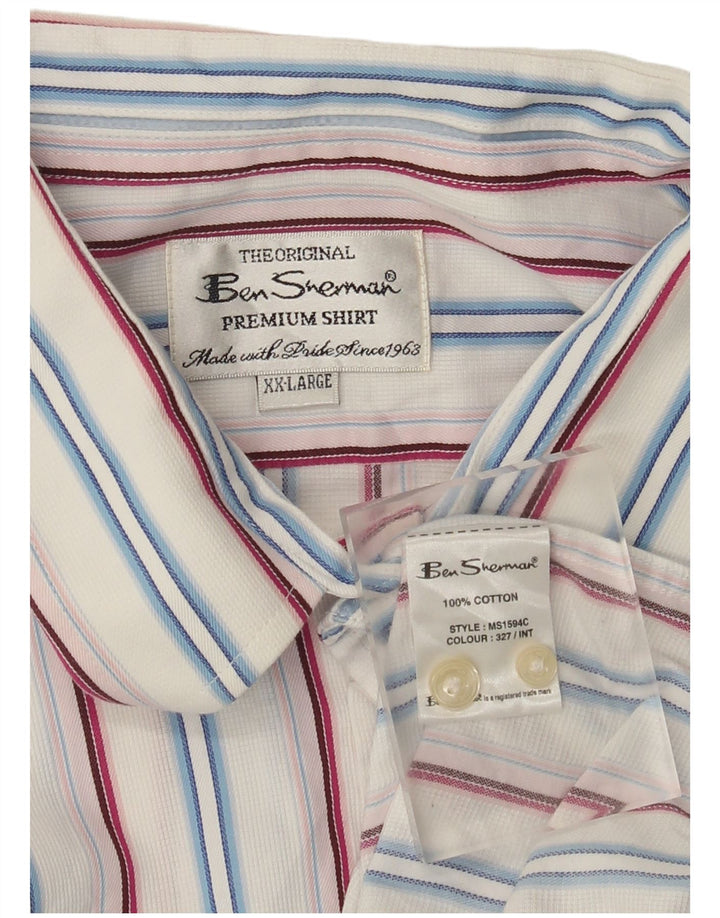 Cămașă pentru bărbați Ben Sherman, bumbac cu dungi albe 2XL