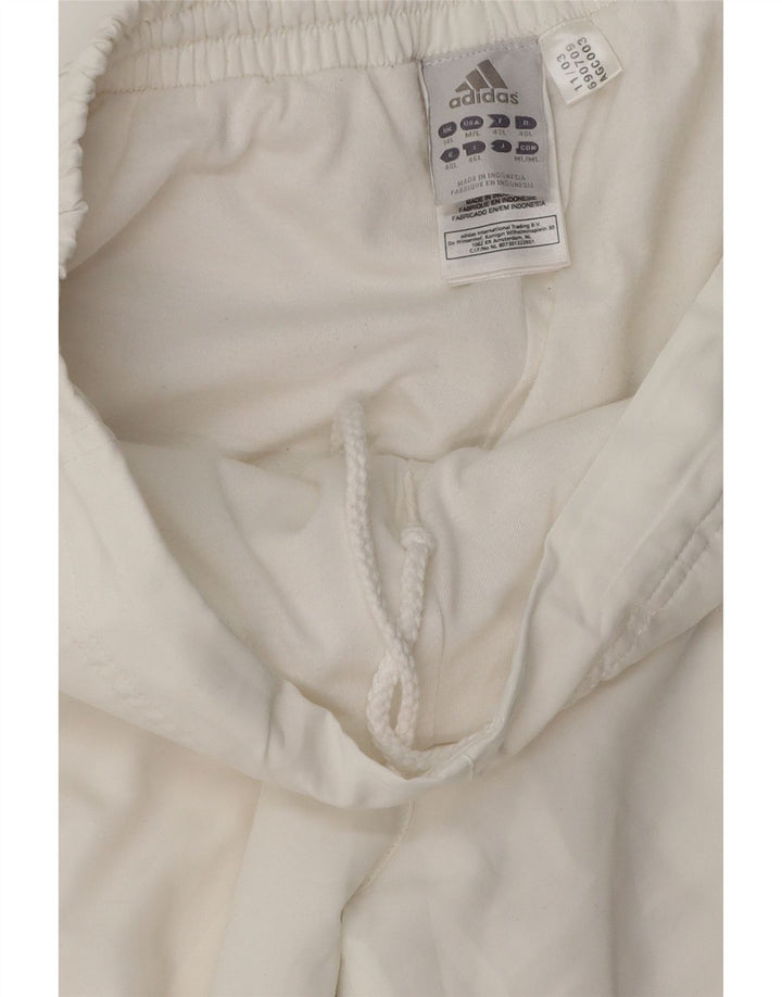 Pantaloni de trening Adidas pentru femei UK 14, mare, alb, poliester
