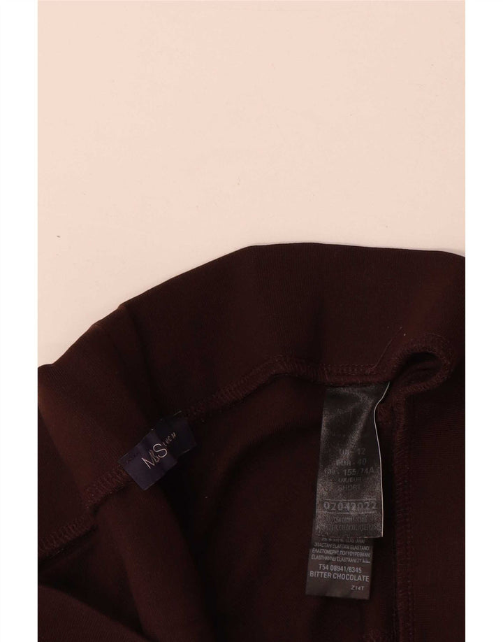 Leggings crop pentru femei Marks & Spencer UK 12 Medium Brown Viscose